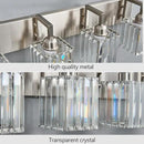 Modern Bathroom Vanity Light 4-Lights Brushed Nickel Vanity Light Crystal Wall Light Bathroom Light Fixtures by CozyNest Decor