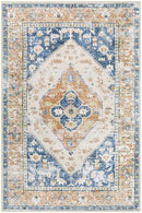Lahome Boho Small Entryway Rug - 2x3 Non-Slip Washable Rugs for Kitchen Oriental Throw Ultra-Thin Area Rugs for Bedroom Accent Distressed Blue Floor Doormat Carpet for Bathroom Laundry Living Room by TinyTreasures Baby Boutique