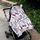 Car Seat Cover Baby, Infant Car Seat Canopy Covers for Newborn Girls Boys, Soft Breathable Mink Carseat Covers Stretchy Multi-Use Nursing Cover for Stroller Baby Car Seat, Purple Flroal by TinyTreasures Baby Boutique