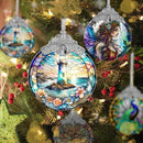 Stained Glass Suncatcher, Jocidea Lighthouse Ornament, Christmas Ornaments, Holidays Ornaments, Christmas Tree Decor, Lighthouse Decor for Home, Lighthouse Gifts by GreenHaven Gardens