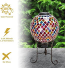Sunnydaze 10-Inch Solar Gazing Ball for Garden - Glass Outdoor Gazing Globe - Summer Trellis by CozyNest Decor
