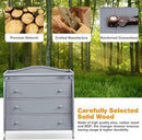 Costzon 3-Drawer Changing Table, Infant Diaper Changing Station with Drawers, Safety Rails & Strap, Baby Changing Table Dresser for Nursery, Easy Assembly (Gray) by CozyNest Decor