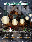G40 Globe Christmas Lights Outdoor, 25FT Frosted White String Lights with 27 Incandescent Bulbs, Hanging Patio String Lights Waterproof for Indoor Home Garden Backyard Holiday Party Xmas Tree Decor by GreenHaven Gardens