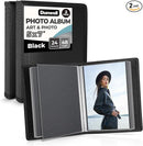 Dunwell Small Photo Album 5x7 (2-Pack, Black), Mounting Paper 5 x 7 Photo & Art Portfolio Presentation Binder, 24 Sleeves Displays 48 Pages, Professional Picture Book for 5x7 Artwork, Postcards by TinyTreasures Baby Boutique