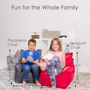 Posh Creations Bean Bag Structured Seat for Toddlers and Kids, Comfy Chair for Children, Pasadena, Royal Blue by TinyTreasures Baby Boutique