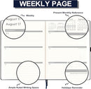 Planner 2025-2026 - 2025-2026 Planner Weekly and Monthly, Jul. 2025 - Jun. 2026, 8.5" x 11", Leather Cover Planners with Thick Paper, Back Pocket with Notes Pages - Grey by TinyTreasures Baby Boutique