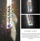 H&D HYALINE & DORA Sun Catchers for Windows,Crystal Sun Catcher with Seven Chakra Beads,Decorative Wind Spinner Tail Suncatcher for Indoor Christmas Decoration17.7in by GreenHaven Gardens
