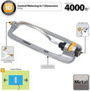 Melnor 65118-AMZ XT Metal Turbo Oscillating Sprinkler with QuickConnect Product Adapter Amazon Bundle, 4000 sq. ft. Coverage by GreenHaven Gardens