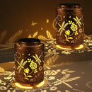 2 Pack Solar Lanterns Garden Decor Birthday Gifts for Women Mon Grandma Metal Hanging Solar Lights Waterproof Outdoor Decoration for Outside LED Lanterns for Yard Patio Lawn(Dragonfly) by GreenHaven Gardens