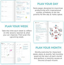 Undated Daily Planner – 1-Year B5 Productivity Organizer with Two-Page Weekly Spread, Goal Setting, Habit Tracker, Weekly & Monthly Pages – Hardcover Time Management Notebook (Turquoise) by TinyTreasures Baby Boutique