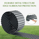 Metal Garden Edging Border, Corrugated Steel Landscaping, DIY for Lawn (Black, 6 Inch x 10FT) by GreenHaven Gardens