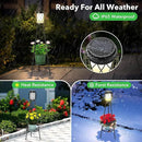 Solar Lights Outdoor with Plant Stands 2 Pack, Solar Floor Lamp Metal Tripod Patio Lights for Garden Yard Pathway Driveway Front/Back Porch Decoration by GreenHaven Gardens