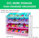 Humble Crew Supersized Toy Storage Organizer with 16 Removable Bins, White/Blue/Pink/Purple – Large Toy Storage for Toddlers Ideal for Kids' Rooms, Playrooms, and Nurseries - Modern Toy Bins for Kids by TinyTreasures Baby Boutique