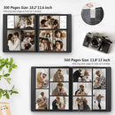 Popotop Photo Album 4x6 500 Pockets with Leather Hardcover Cover, Large Photo Album Binder Book with 50Pcs Pages for Family Travel Wedding Baby Gifts by TinyTreasures Baby Boutique