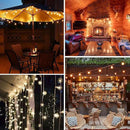 GOOTHY 25Ft Globe Led String Lights Waterproof, Connectable Hanging Patio String Lights with 14 LED Plastic Globe Bulbs, Indoor/Outdoor Decoration Lights for Room Patio Garden Bistro Backyard -White by GreenHaven Gardens