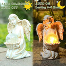 Angel Statue Outdoor Decor, Angel Gardening Gifts with Solar LED Lights by CozyNest Decor