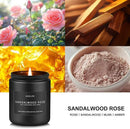 Sandalwood Rose Candle | Scented Candles for Home, Aromatherapy Candle - Soy Candles for Home Scented, Gifts for Women Men, House Fragrance Decoration -7oz by CozyNest Decor