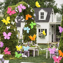 SUNBEAUTY 6Pcs Hanging Butterflies, Large Butterfly Decorations, 3D Paper Decoration, Pink Green Blue Orange for Baby Shower Decor Girls, Women, Paper Flowers for Wall by CozyNest Decor