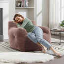 Recaceik Bean Bag Chairs, Tufted Soft Stuffed Bean Bag Chair with Filler, Fluffy Lazy Sofa Chair Lounger, Comfy Giant Bean Bag Chair for Bedroom, Living Room, Brown by CozyNest Decor