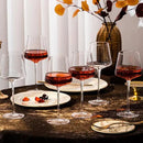 White Red Wine Glasses Set of 6 – 18oz Red Wine Glasses with Tall Long Stem,【Hand Blown】Crystal Wine Glasses- Square Wine Glasses with flat bottom, Wine gifts for Christmas, Wedding, Birthday, by CozyNest Decor