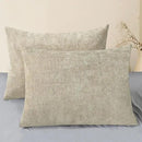 CaliTime Throw Pillow Covers Decorative 20 X 26 Inches Pack of 2 Cozy Chenille Standard Pillow Shams Cases for Couch Sofa Bed Living Room Home Light Taupe by CozyNest Decor
