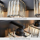 Modern Black Crystal Bathroom Vanity Light - 5-Lights Wall Light Fixtures by CozyNest Decor