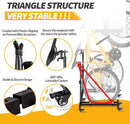 Vertical Bike Stands (2 Pack)，Standing Bike Rack for Garage Floor，Upright Bicycle Floor Stand Indoor Bike Holder with Adjustable Height for Garage & Apartment - for Wheels Sizes up to 29” by GreenHaven Gardens