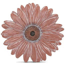 NAT & Jules Gerbera Daisy Flower Shaped Dimensional Indoor Outdoor 12 inch Cast Resin Decorative Garden Stepping Stone, Patio, Walkway Sculpture Yard Art, Terracotta by CozyNest Decor