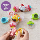 LiKee Strong Suction Cup Fidget Rotating Sensory Bath Toys for Baby 12 18 Months Airplane Car Travel Table & Window Toys for 1 2 Years Old Toddler Boys and Girls (Candy) by TinyTreasures Baby Boutique