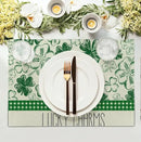 Green Shamrock St Patricks Day Placemats Set of 4 Lucky Clover Plaid Check Table Mat 12x18 Inch St. Patrick's Day Seasonal Holiday Place Mats Spring Linen Placemat for Party Kitchen Dining Decor by CozyNest Decor