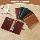 Jack&Chris Genuine Leather Passport Holder For Travel, RFID Blocking Handmade Passport Holder with Card Case Organized & Safe, Quality Travel Essentials for Women and Men for Gifting, Red by TinyTreasures Baby Boutique