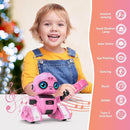 Robot Toys for Boys and Girls, Rechargeable Remote Control Robot with Auto-Demonstration, Light Projection, Dance Moves, Music, and Gesture Sensing –Toy Robot Gifts for 3,4,5,6 year old Girls (Pink) by TinyTreasures Baby Boutique