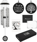 The Wind Chime CO Deep Tone Sympathy Wind Chime with 6 Andonized Aluminum Tubes Tuned Soothing Melody, Memorial Wind Chimes for Outside Decoration (Patio, Graden, Yard) 40" by CozyNest Decor