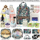 Diaper Bag Backpack Tote for Women Large Capacity, Baby Bag with Insulated Pockets Multifunctional Diaper Bags For Baby Girl Boy Waterproof Baby Bags For Boys Girls Mama Maternity Bag Colorful Leaves by TinyTreasures Baby Boutique