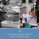 Stasher Premium Silicone Reusable Food Storage Bags, 2-Pack, Multi, Multi-Use Food Storage Bags, Lunch Bag, Travel Containers, BPA Free, Leak-free, Dishwasher-Safe, Eco-friendly by TinyTreasures Baby Boutique