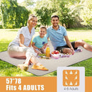 Picnic Blankets Waterproof Extra Large - Outdoor Blanket Sand Free Foldable with Carry Strap for Beach, Camping, Park Grass, Hiking, Travel, Concerts, Indoor (Sand Yellow) by TinyTreasures Baby Boutique