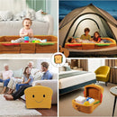 Toddler Travel Bed Sandwich Style - Portable Toddlers Floor Beds, Foldable Soft Foam Travel Crib for Baby and Kid, Washable Cover Toddler Cot with Safety Rail for Travel, Home Sleep & Play by TinyTreasures Baby Boutique