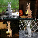 Solar Garden Statues Bunny Decor with LED Lights Home Decorations Outdoor Garden Rabbit Statue for Patio, Balcony, Yard, Lawn Ornament - Unique Housewarming Birthday Gifts for Women by CozyNest Decor