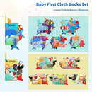 BARMACO Baby Soft Books, Touch and Feel Crinkle Cloth Books for Babies, Infants & Toddlers, Learning Toys Gifts for Boys & Girls, Early Development Interactive Sensory Toys, Ocean Animal Tails Books by TinyTreasures Baby Boutique