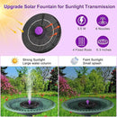 3.5W Solar Bird Bath Fountain Pump, Solar Powered Water Pump, Outdoor Water Fountain Pump with 8-in-1 Nozzles, 4 Fixed Pipes for Hummingbirds, Garden, Pool, Pond by GreenHaven Gardens