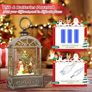 Christmas Snow Globes Lantern,Musical Snow Globes,Christmas Decorations Indoor for Home,Battery Or USB Powered,with 6 Hour Timer,Christmas Lantern for Festival Decoration,Snowman Child by CozyNest Decor