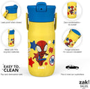 Zak Designs Harmony Marvel Spidey and His Amazing Friends Kid Water Bottle for Travel or At Home, 14oz Recycled Stainless Steel is Leak-Proof When Closed and Vacuum Insulated (Spiderman) by TinyTreasures Baby Boutique