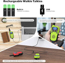 Walkie Talkies for Adults- WokTok Long Range 2 Way Radio, 3000MAH Rechargeable AA Batteries for Held Hiking Accessories Camping Gear Xmas Birthday, 2-in-1 Charging Cable,NOAA Weather Alert,4 Radios by TinyTreasures Baby Boutique