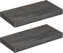 HOOBRO Floating Shelves for Wall, Wall Mounted Shelf Set of 2, 15.7" Hanging Shelf with Invisible Brackets, for Wall in Bathroom, Bedroom, Toilet, Kitchen, Living Room, Office, Charcoal Gray BC40BJ01 by CozyNest Decor