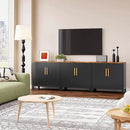 SISESOL Black Storage Cabinet with Doors and Shelves,30 inch Pantry Cabinet Sideboard with Leg,Small Accent Cabinets with Storage,Side Floor Cabinets for Home,Kitchen,Coffee Bar,Dining/Living Room by CozyNest Decor