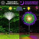 4th of July Decorations Outdoor 4 Pack Solar Power Yard Firework Lights Patriotic Garden Waterproof Solar Lights with 180 LED 8 Modes for Independence Day Party Decoration(Green, Yellow, Purple) by GreenHaven Gardens