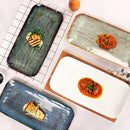 Porcelain Dinner Plates, Serving platters for entertaining, for Fruit, cheese, snack, Bread, cupcake, Salad - Scratch Resistant durable, Microwave, Dishwasher Safe, four colors 4 PCS by CozyNest Decor
