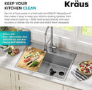 KRAUS WasteGuard 3/4 HP Ultra-Quiet Garbage Disposal with Quick Connect, Kitchen Sink Drain Cover, Power Cord and Flange Included, KWD100-75MBL by CozyNest Decor