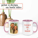 Personalized Coffee Mug, Custom Photo Caricature Gift, Funny Customized Coffee Gift for Men & Women, Custom Mugs with Pictures, Pink 15oz Customized Ceramic Tea Cup by TinyTreasures Baby Boutique