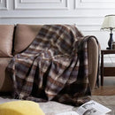 ZonLi Brown Throw Blanket, 50" x 60" Fall Decorative Classic Blankets with Tassel for Couch, Bed, Sofa, Chair, Outdoor, Cozy Warm Lightweight Blankets (Brown) by CozyNest Decor